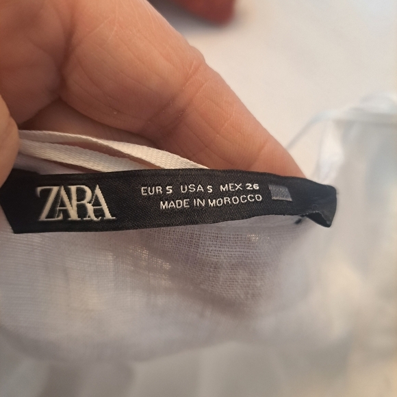 White linen S zara blouse - Picture 6 of 7